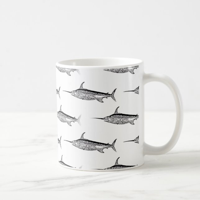 Café Taza de los peces espadas (Derecha)
