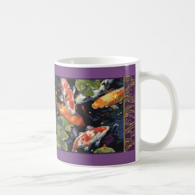 Café Taza de los pescados de Koi (Derecha)