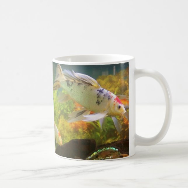 Café Taza de los pescados de Koi (Derecha)