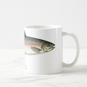 Café Taza de los pescados de la trucha arco iris