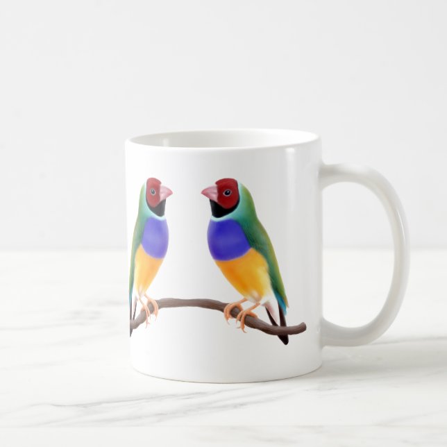 Café Taza de los pinzones de Gouldian (Derecha)