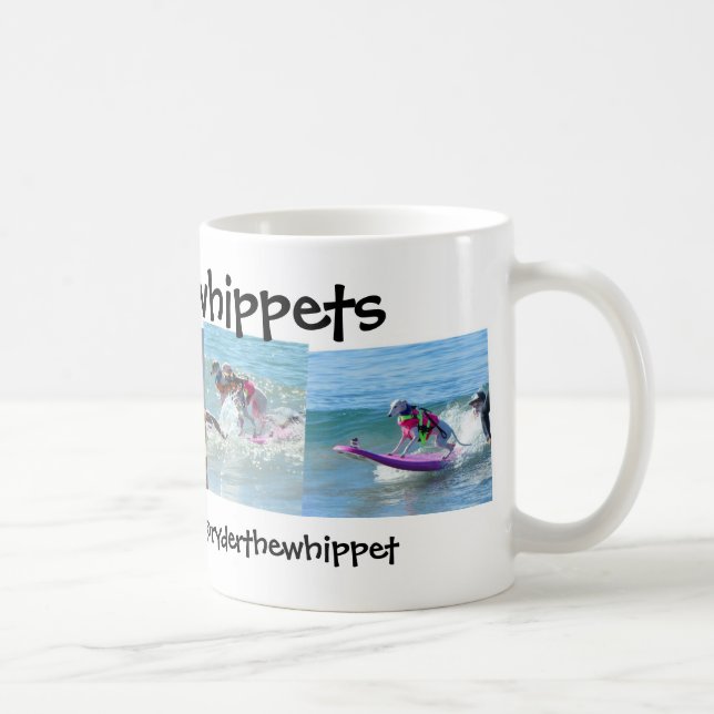 Café taza de los #surfingwhippets (Derecha)