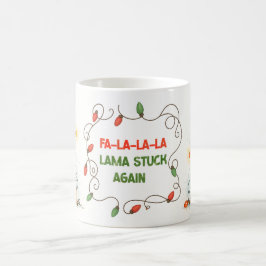 Café Taza de luces de Navidad de Llama Divertida