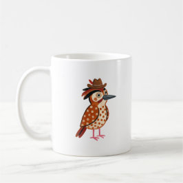 Café Taza de lunares clásica del vaquero del pájaro car