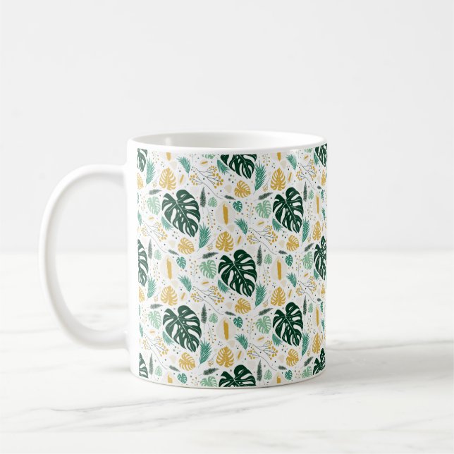 Café Taza de Luz de Planta Monstera (Izquierda)