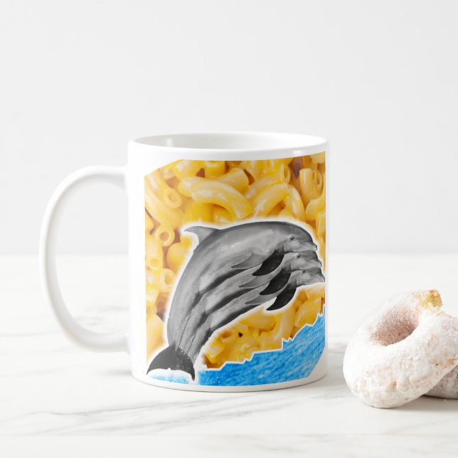 Café TAZA DE MACARrones CON QUESO DE DOLFIN (Con donut)