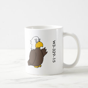 Café Taza de madera de Eagle de la insignia