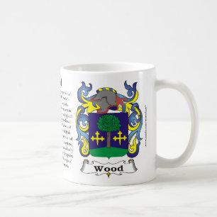 Café Taza de madera del escudo de armas de la familia