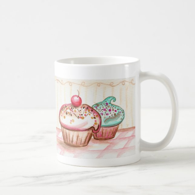 Café Taza de magdalenas de cereza (Derecha)