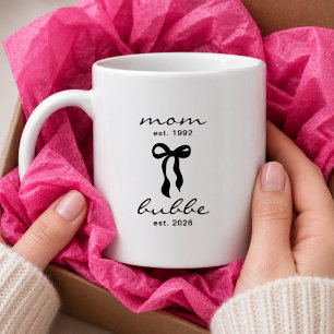 Café Taza de Mamá a Bubbe Est con Lazo