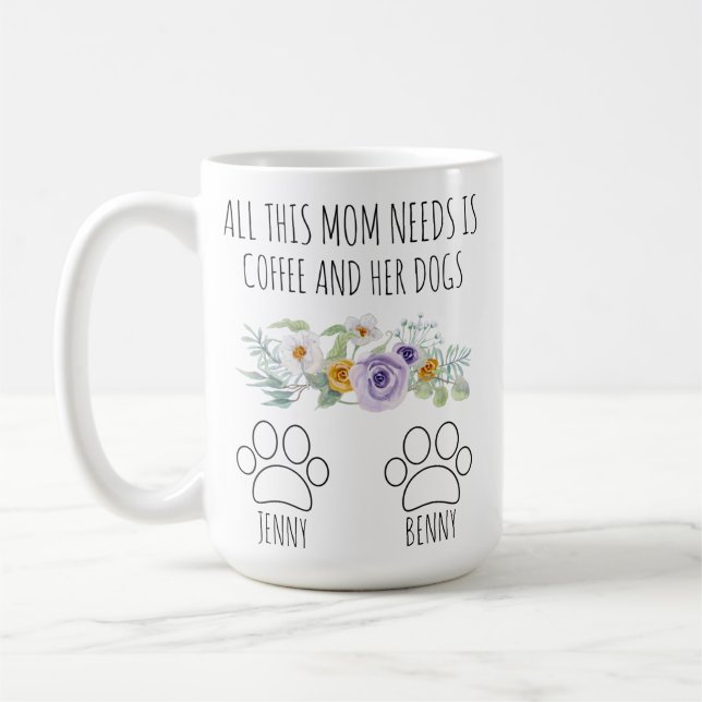 Café Taza de Mamá de Perro - Regalo Personalizado para  (Izquierda)