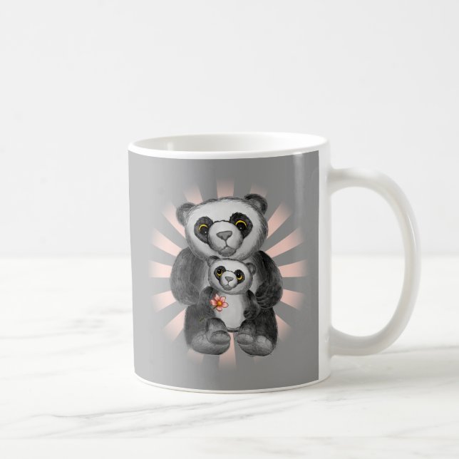Café Taza de Mamá Oso Panda Amor (Derecha)