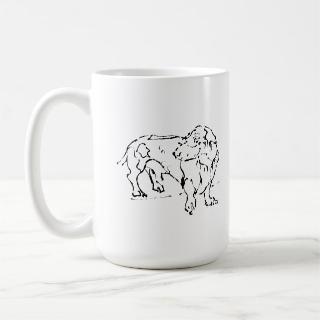 Café Taza de Mamá Perro Dachshund – Perro Personalizado (Izquierda)