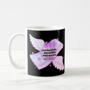 Café Taza de manifestación de dinero del número de ánge
