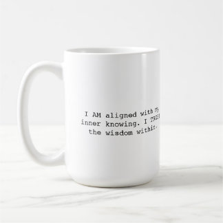 Café Taza de mantra de conocimiento interior con portal