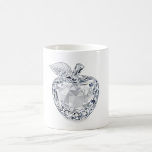 Café Taza de manzana de cristal facetado