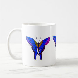 Café Taza de Mariposa Colorida