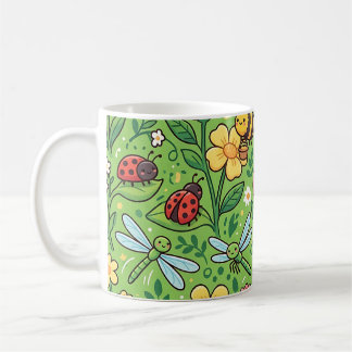 Café Taza de mariposa y abeja de jardín – Patrón adorab