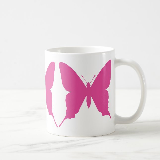 Café Taza de Mariposas Bonitas (Derecha)