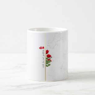 Café Taza de mármol de lujo dorada – Regalo romántico d