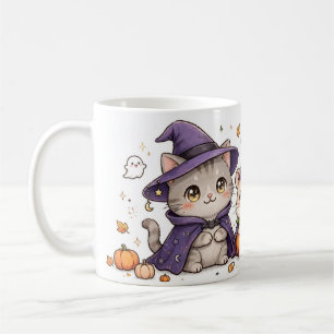 Café Taza de mascotas de Halloween, gato perro