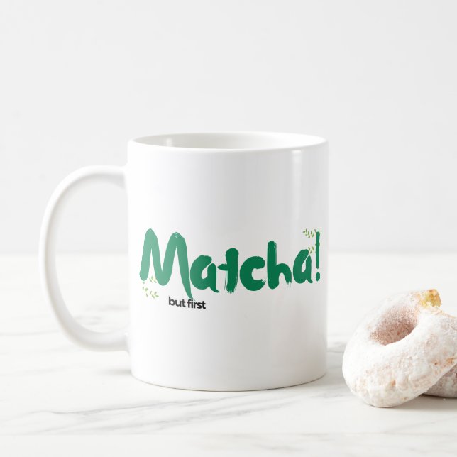 Café Taza de Matcha, Regalo para adictos al Matcha, Ama (Con donut)