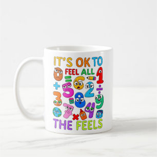 Café Taza de matemáticas para sentir todos los sentimie
