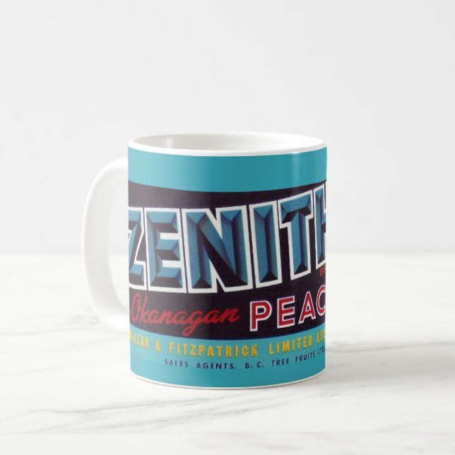 Café Taza de melocotón canadiense (Anverso izquierdo)