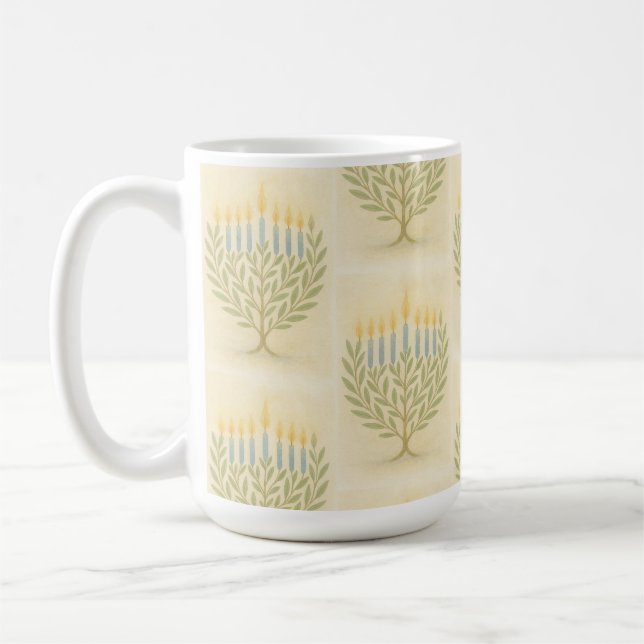 Café Taza de Menorah de Channukah (Izquierda)