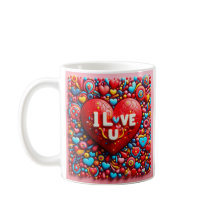 Taza de mensaje de amor