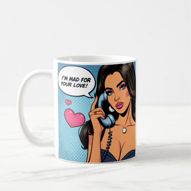 Café Taza de mensaje de amor (Izquierda)