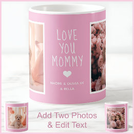 Café Taza de Mensaje de Foto Rosa del Día de la Madre P
