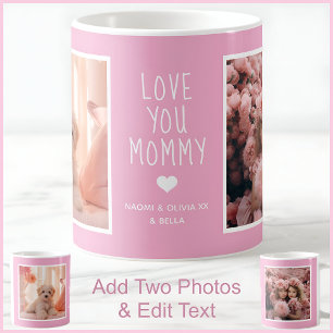 Café Taza de Mensaje de Foto Rosa del Día de la Madre P