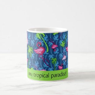 Café Taza de Mensaje de Paraíso Tropical