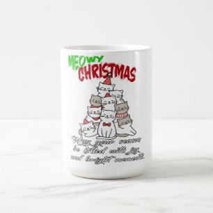 Café Taza de Meowy Navidad Gato – Taza para Amantes de 