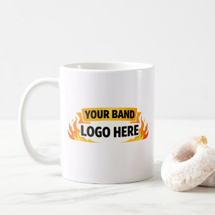 Café Taza de Merch de Banda 🎵 – Agrega el Nombre y Art
