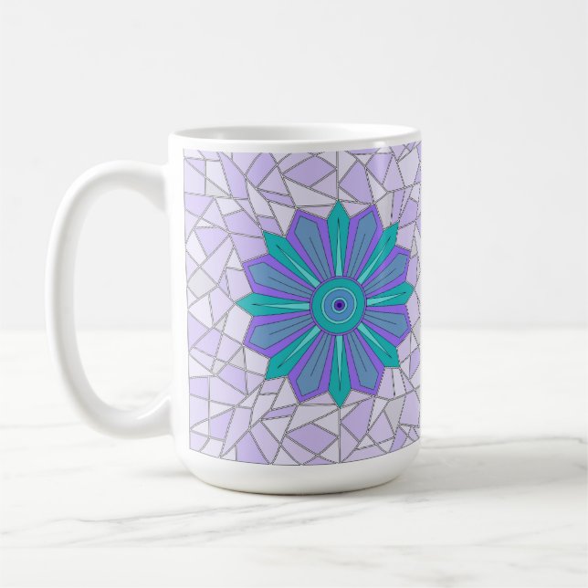 CAFÉ TAZA DE MEZCLA VERDE Y AZUL (Izquierda)