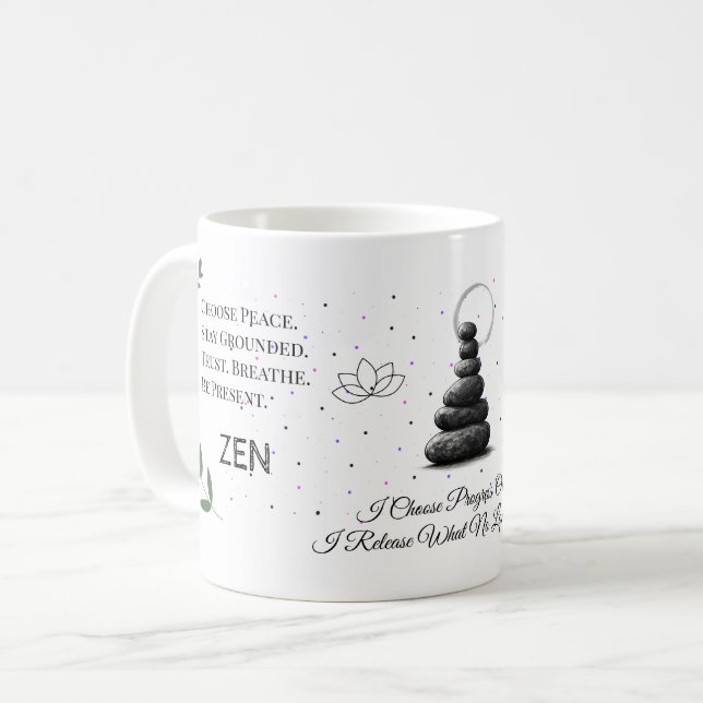 Café Taza de Mindfulness Zen Flow (Anverso izquierdo)