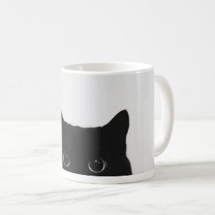 Café Taza de Mirada de Gato Negro