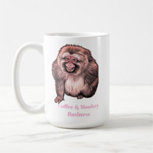 Café Taza de mono sonriente - Personalizable