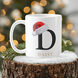 Café Taza de monograma de Navidad