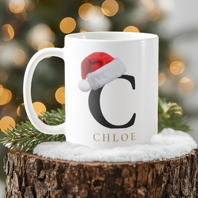 Café Taza de monograma de Navidad (Subido por el creador)