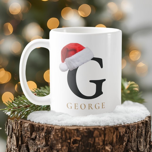 Café Taza de monograma de Navidad (Subido por el creador)