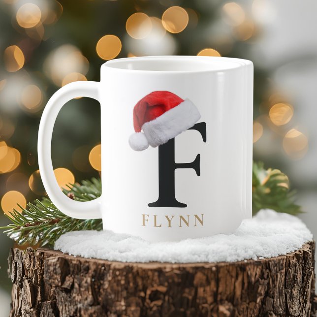 Café Taza de monograma de Navidad (Subido por el creador)