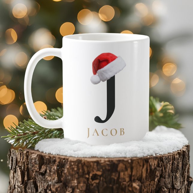 Café Taza de monograma de Navidad (Subido por el creador)