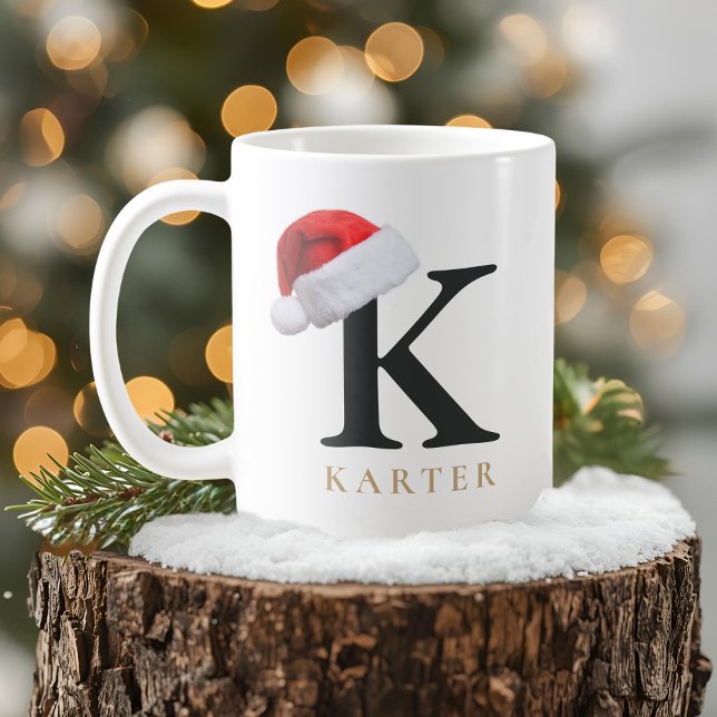 Café Taza de monograma de Navidad (Subido por el creador)
