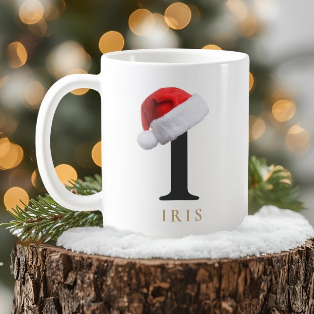 Café Taza de monograma de Navidad (Subido por el creador)