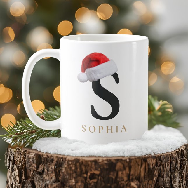 Café Taza de monograma de Navidad (Subido por el creador)