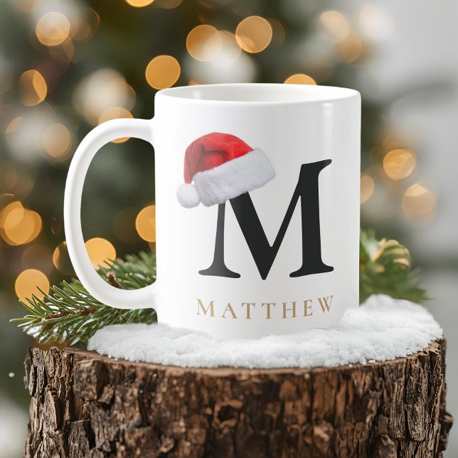 Café Taza de monograma de Navidad (Subido por el creador)