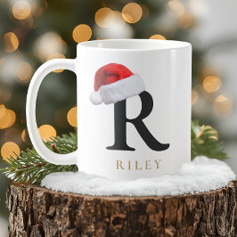 Café Taza de monograma de Navidad